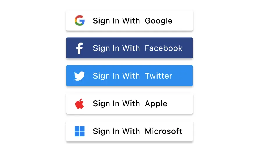 Social Login Buttons